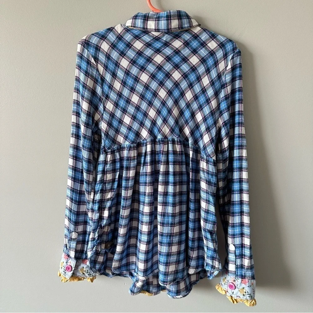 Matilda Jane size 10 Make Believe Floating Away tunic plaid flannel